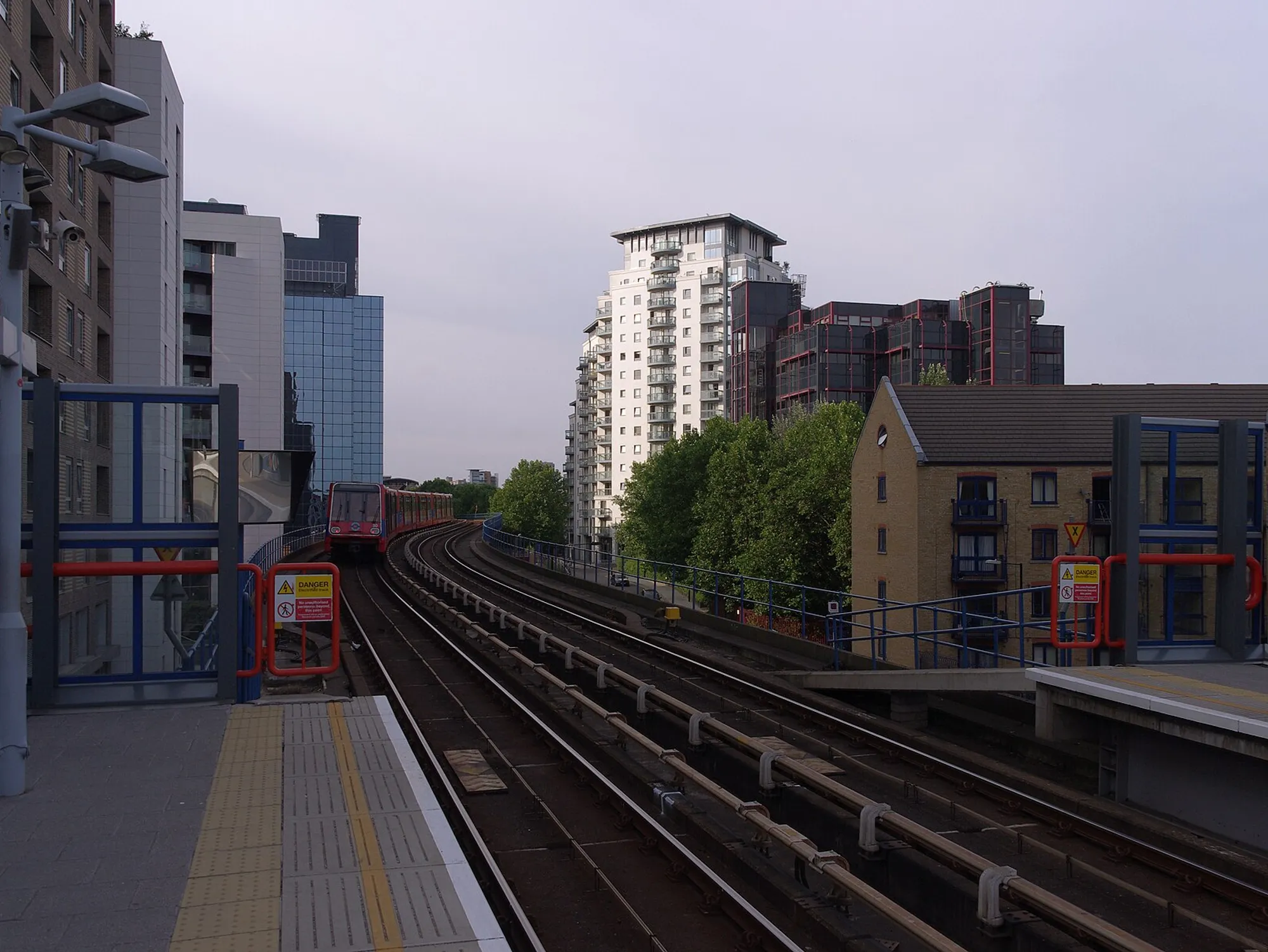 Crossharbour DLR station and homes, Isle of Dogs