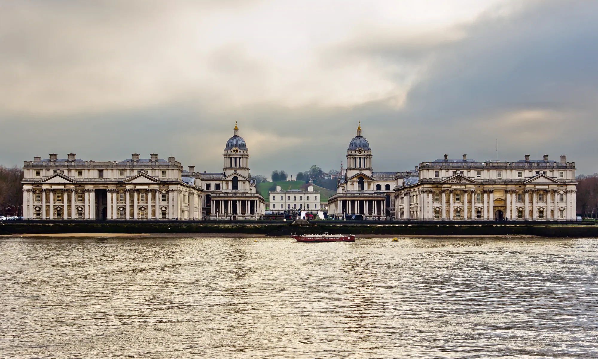 The Old Royal Naval College, Greenwich, from the Thames