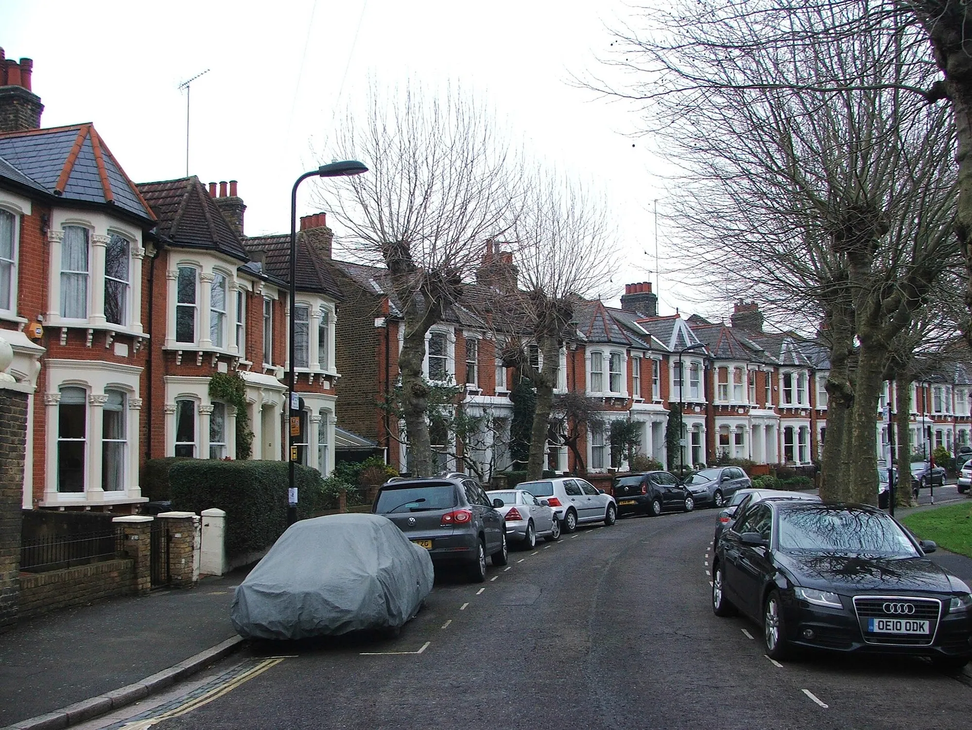 Terraced houses on Meynell Crescent, Hackney